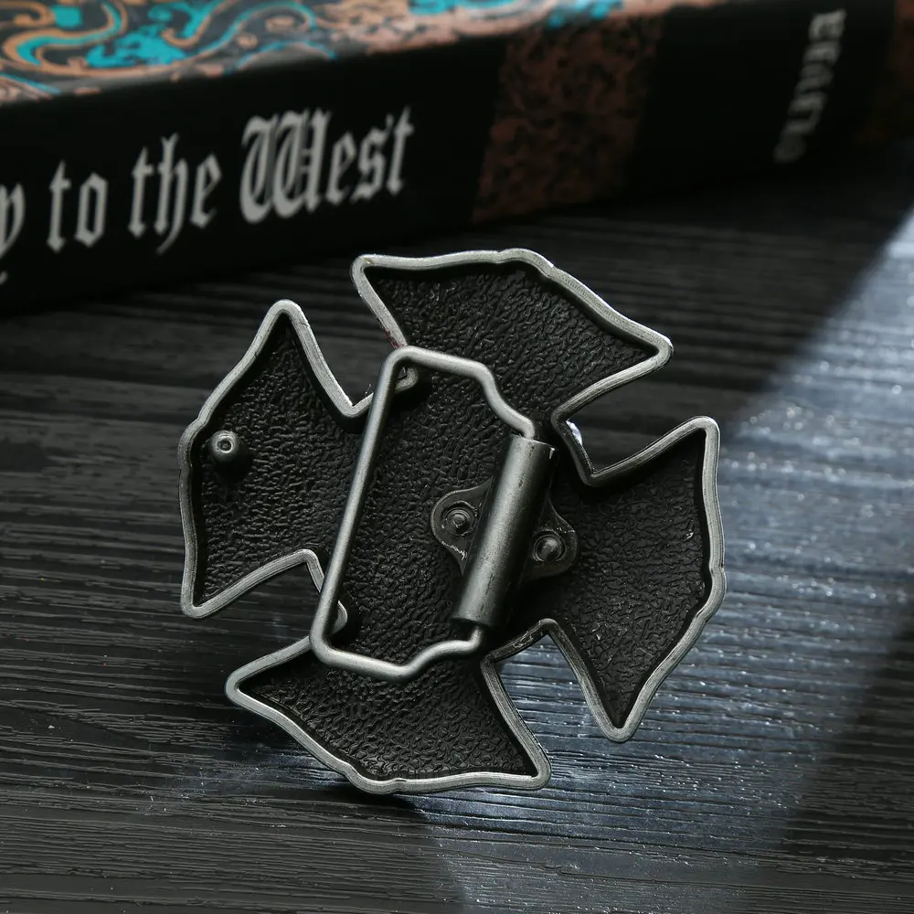

Western cowboy belt buckle fire tool dripping red cross personality unisex universal belt buckle