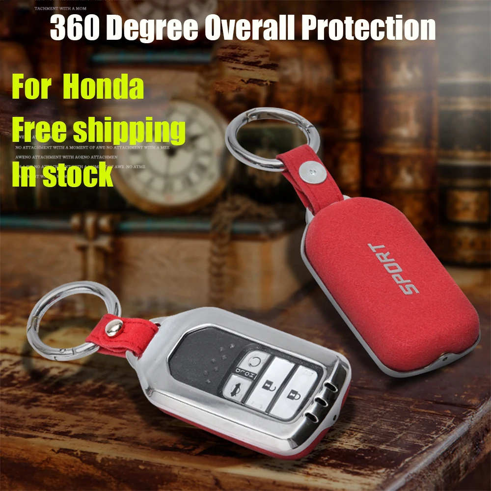 ZOBIG Turn fur Car Key Bag Case Fobs fit for Honda HR-V Vezel Fit CR-V