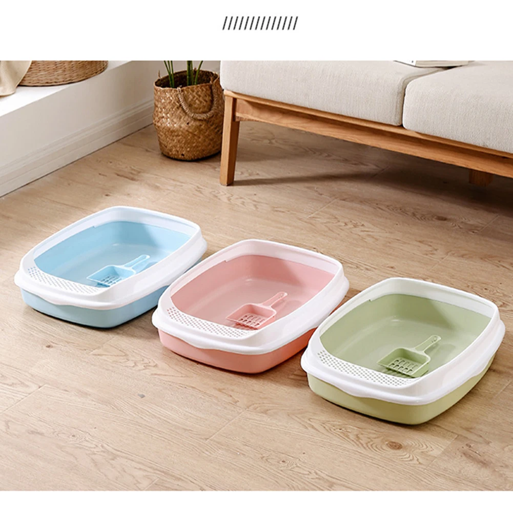 

Pet Utensils Multifunctional Medium Pet Cat Toilet Plastic Toilet Splash-proof Deodorant Bedpan Cat Litter Box Send Cat Shovel