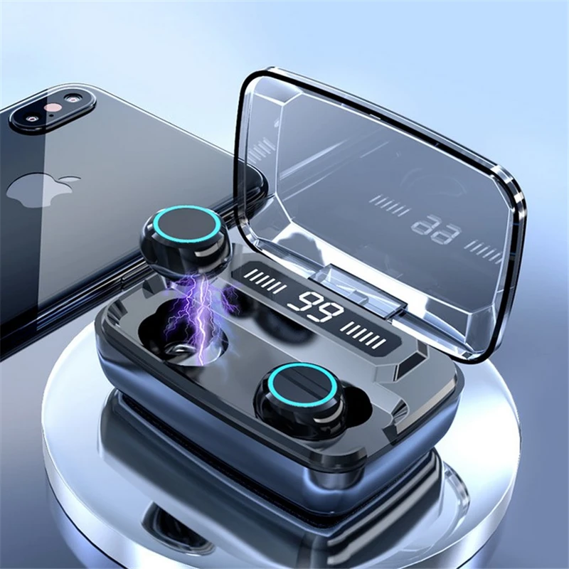 Новые беспроводные Bluetooth наушники цифровой светодиодный дисплей сенсорное