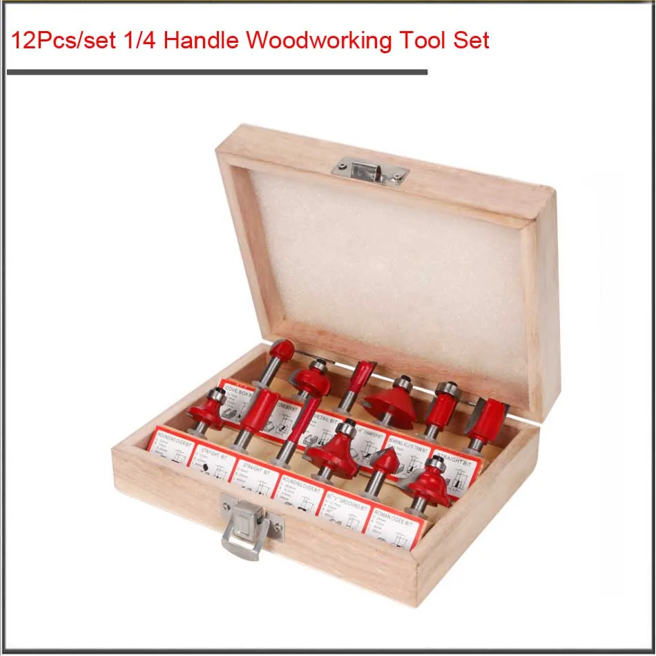12 15 шт. набор HSS деревянная коробка деревообрабатывающие фрезы 1/2 1/4 'ɶ 8 мм