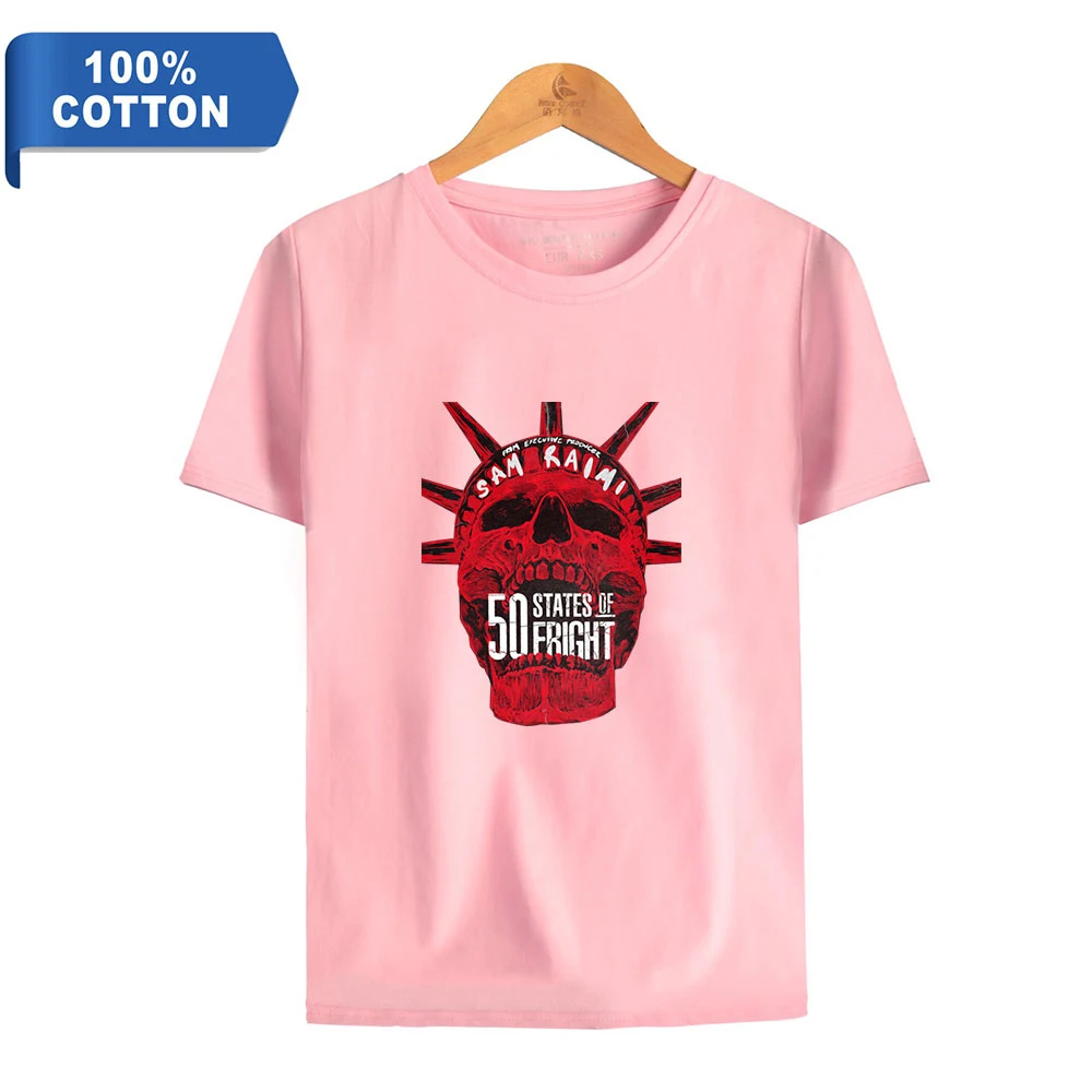 

States of Fright Season Fashion 100% Cotton T-shirt Men Summer Short Sleeve Tshirt 2020 Hot Sale Casual Streetwear T shirt