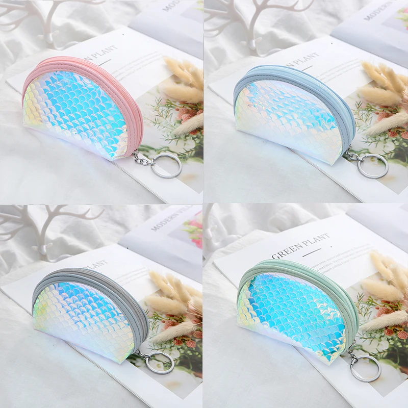 Лазерный мешок русалки Кошелек для монет мини кошелек Малый клатч держатель карт