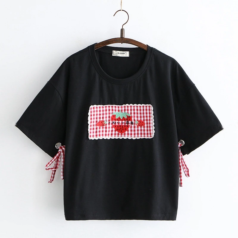 MERRY PRETTY Женская хлопковая Футболка с вышивкой из мультфильма Повседневная