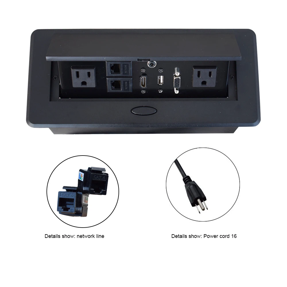Настольная розетка сетевое зарядное устройство HDMI USB для конференц-зала с