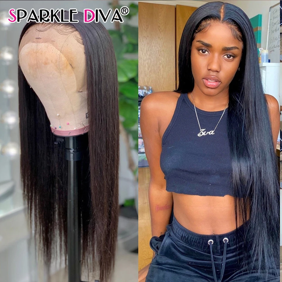 

Парик из натуральных бразильских прямых волос, 13x1, с детскими волосами