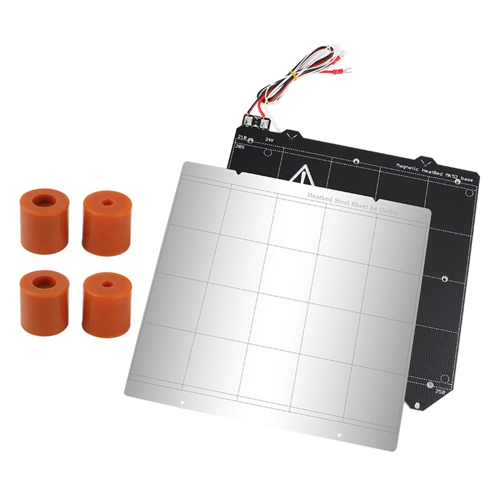 

Clone I3 MK3/MK3S Magnetic Heated Bed Panel MK52 24V Heatbed Kit With Spring Steel Sheet PEI Film For Prusa 3D Printer Platform