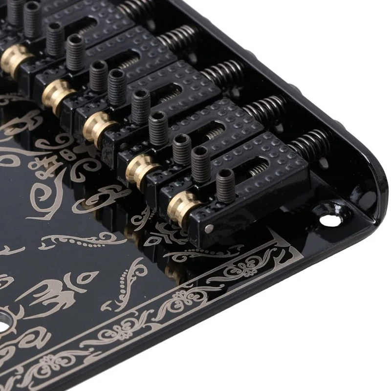 

Black 6 String Carved Roller Saddle Bridge Plate for Tele Electric Guitar