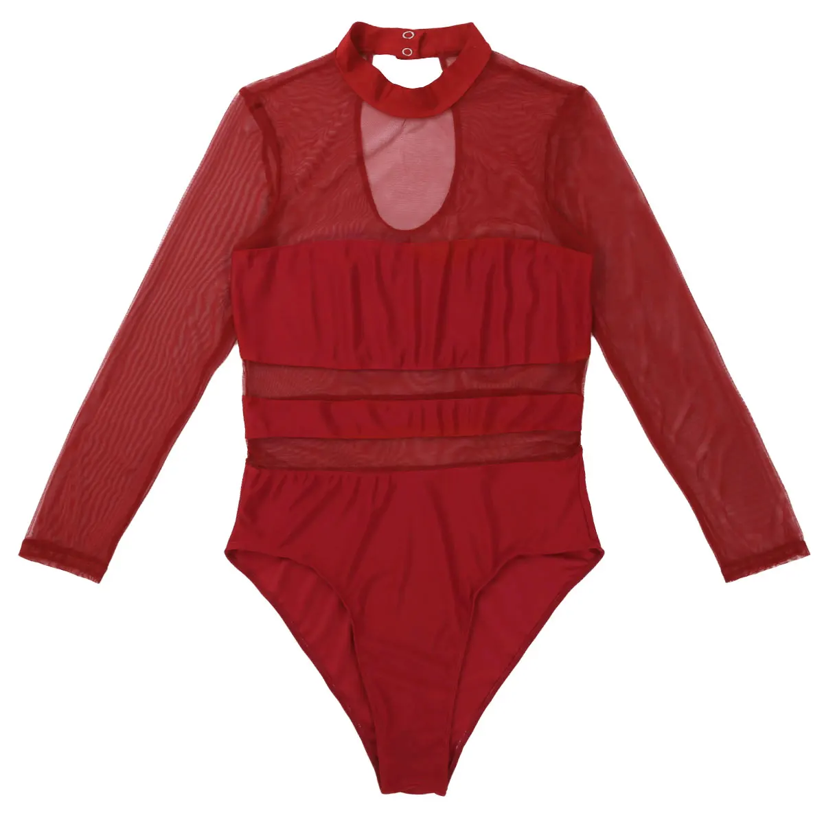 Женское балетное платье для взрослых с длинными рукавами Сетчатое латинских