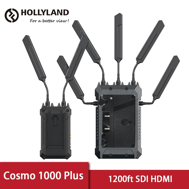 

Hollyland Беспроводная система передачи Cosmo 1000 Plus 1200ft 1080P беспроводной HD видео приемник передатчик SDI HDMI