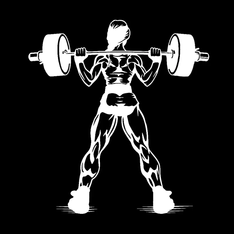 

ClassicFunny Car Sticker Fashion Dumbbell Sports Muscle Fitness Silhouette Silver Vinyl Accessories PVC Decal for Gt,15cm*14cm