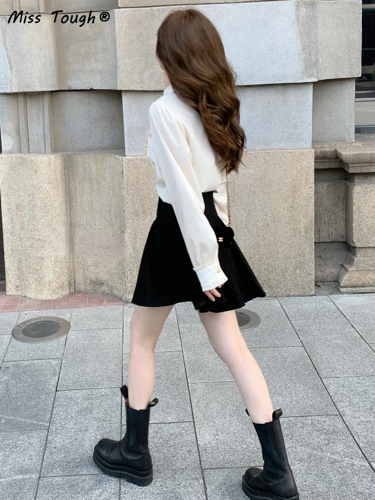 Белая милая блузка в стиле пэчворк рубашка Женский винтажный милый топ японском