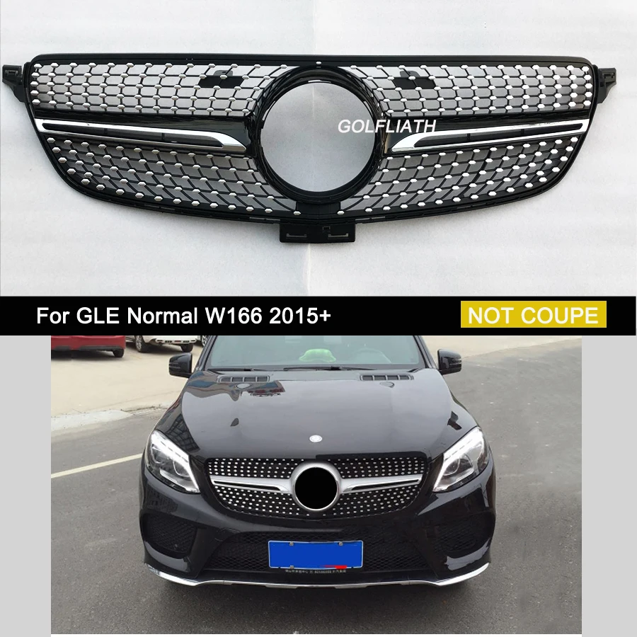 Алмазная решетка GOLFLIATH подходит для Mercedes Benz GLE W166 2015 2016 2017 передняя сетка gle400