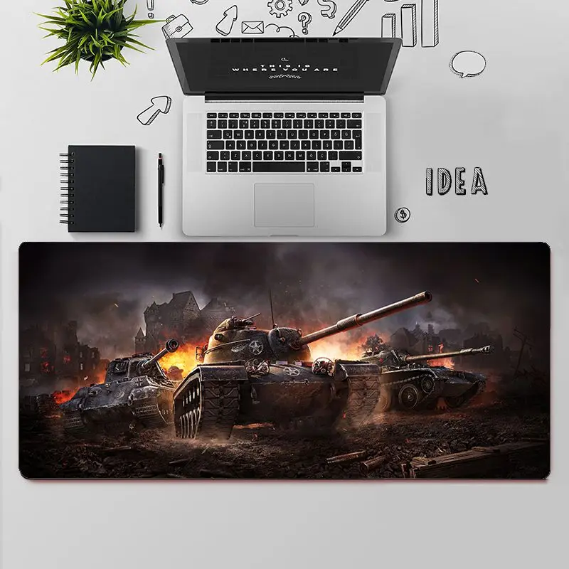 

YNDFCNB High Quality The World of Tanks Office Mice Gamer Soft Mouse Pad Free Shipping Large Mouse Pad Keyboards Mat
