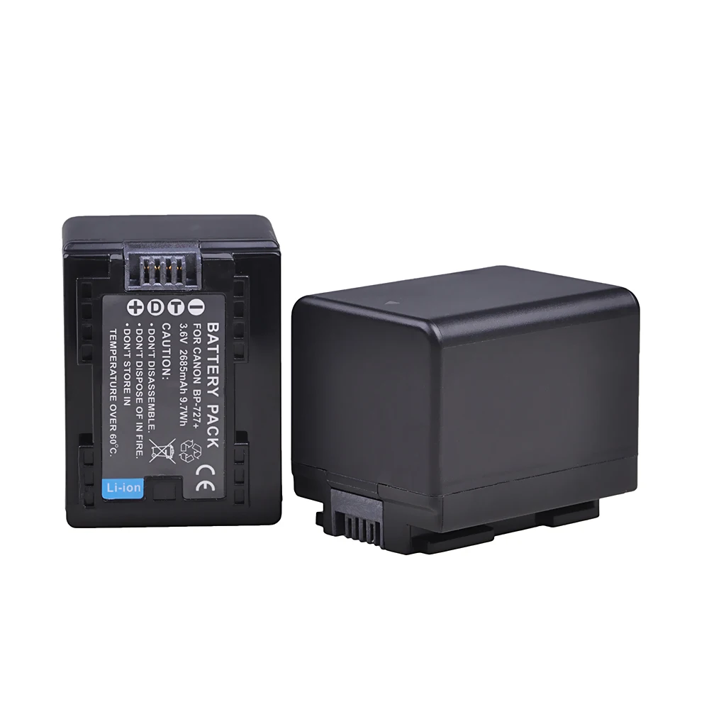Аккумулятор для фотокамеры Canon 2685 мА · ч Φ BP 727 аккумулятор VIXIA HF R30 R32 M50 M52 500 M56 M506 R36