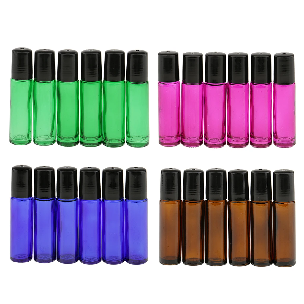 6 шт 10 мл мини портативный многоразовый пустой стеклянный рулон на бутылках для