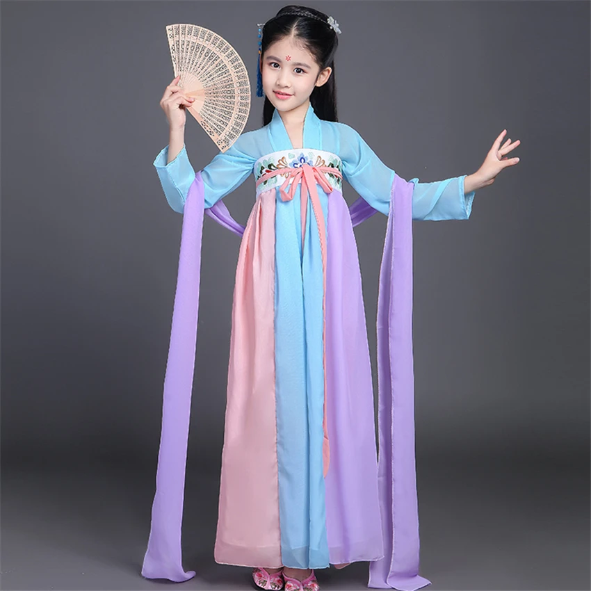 Традиционная китайская народная одежда детские танцевальные костюмы Китайская