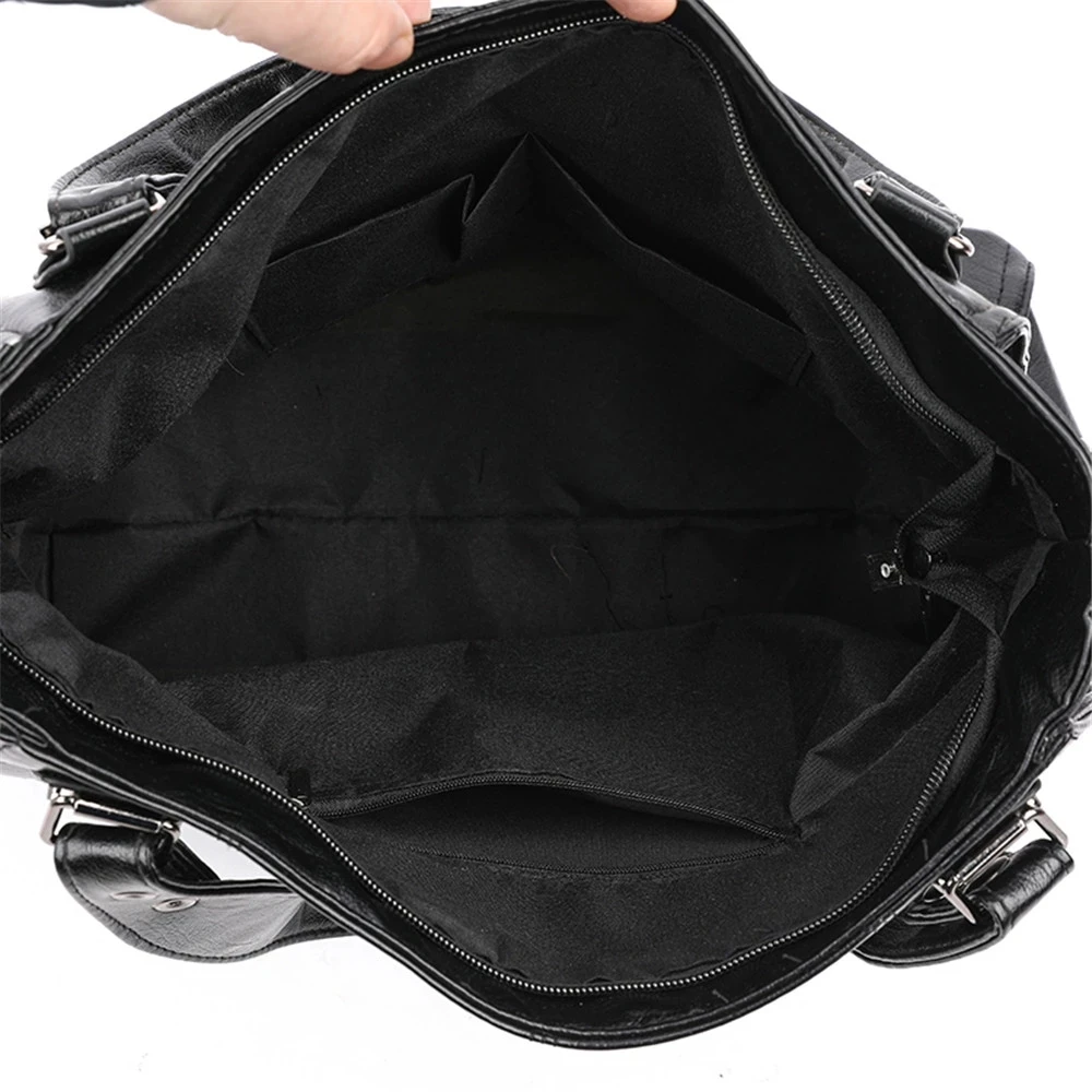 

Casual Totes Large Capacity Women's Handbag Solid Color Plaid Shoulder Bag Designer High Quality Leather Crossbody Bag Sac Femme