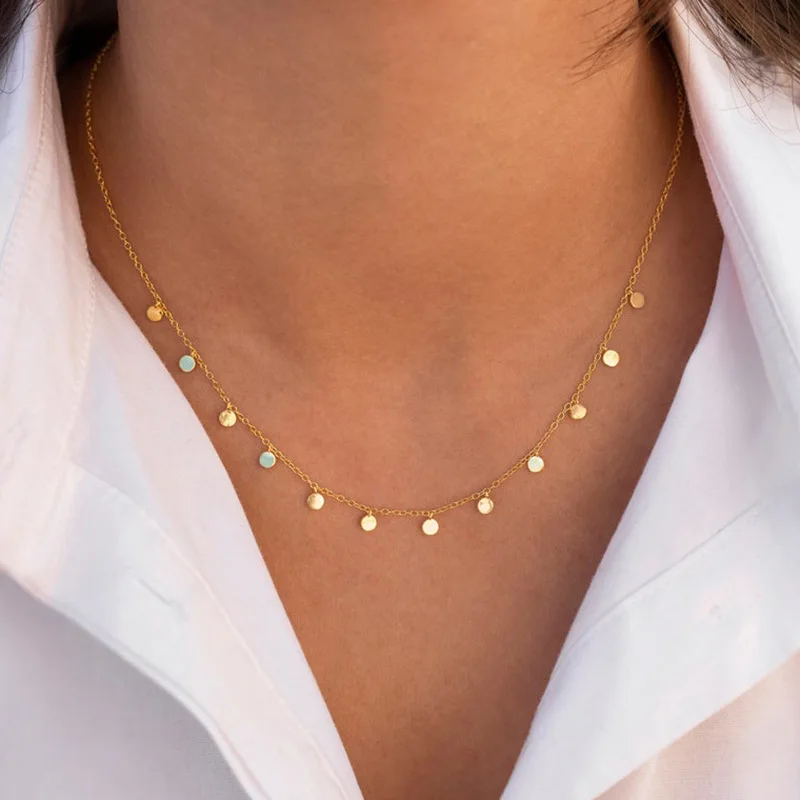 

LUXUKISSKIDS бижутерия Golden Chains Necklaces Bohemia Star Heart Collier Elegant Stainless Steel Jewelry Trendy Decor Collars