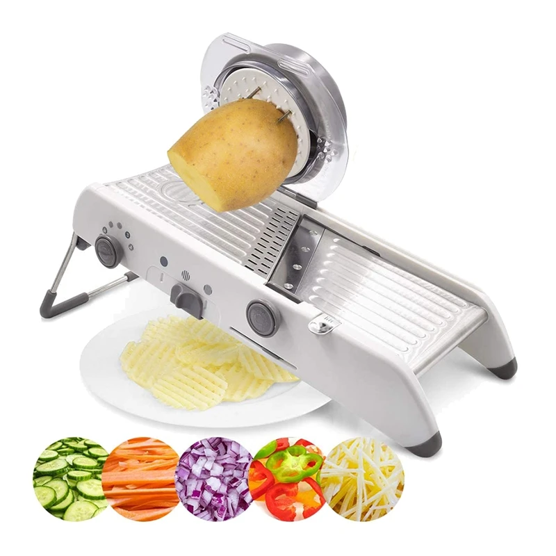 

Настраиваемая овощерезка 6 в 1, ручная терка из нержавеющей стали, слайсеры, овощи, фрукты, измельчитель, резак для нарезки соломкой, терка дл...