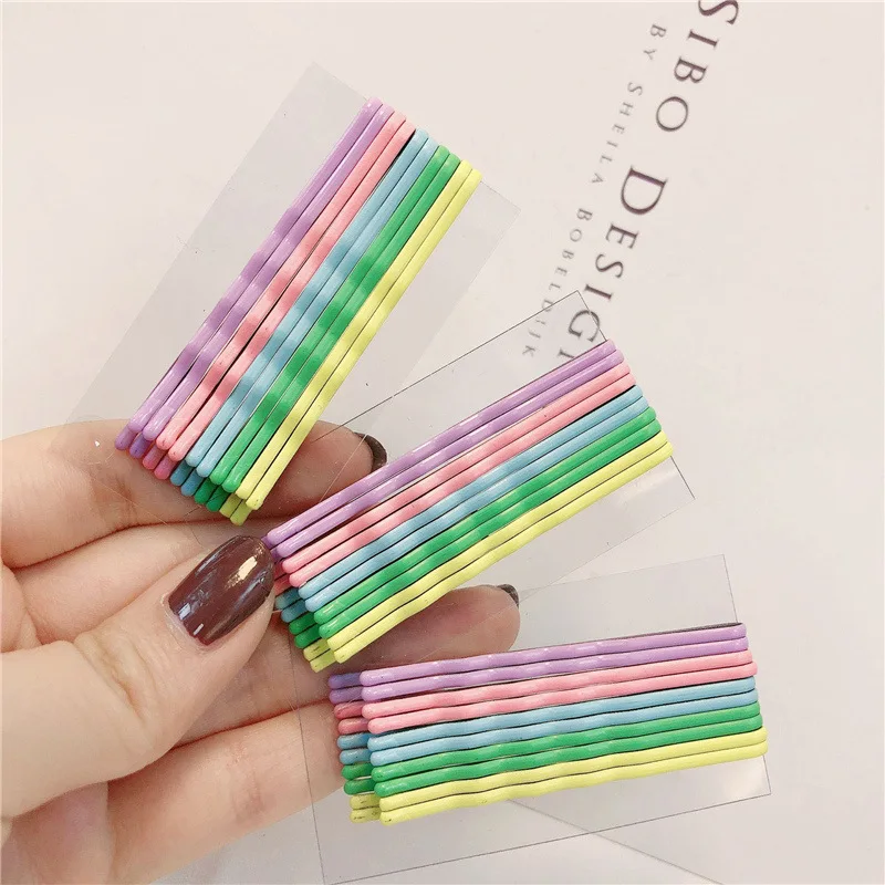 20 шт. Модные Простые Красочные заколки пряжки для волос классические с одним