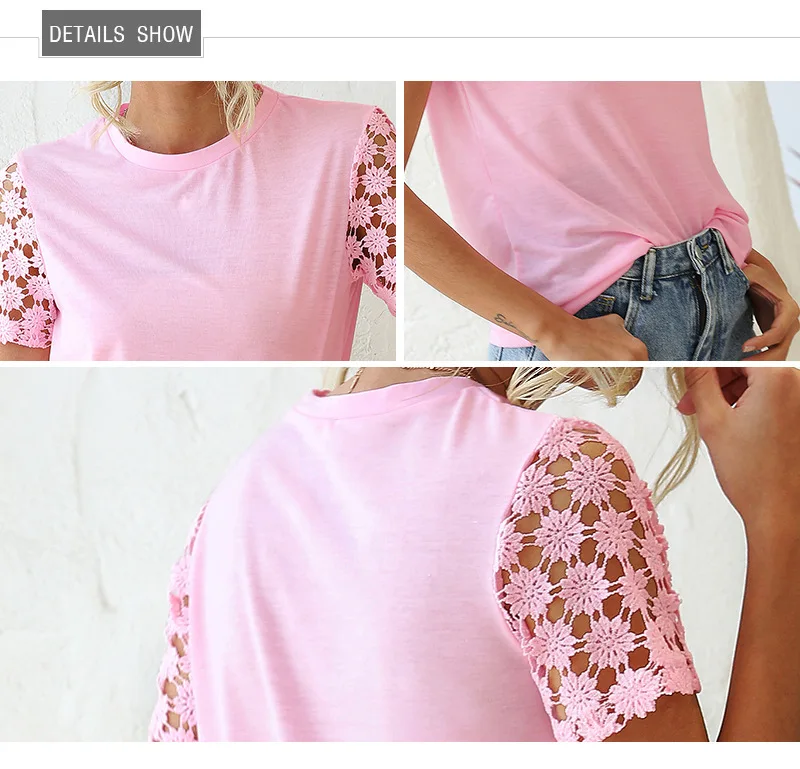 

Fashion Solid Black White Women Cotton Tops Short Sleeve O-Neck Slim T Shirt Sexy Hollow Out Casual Street Tee Pullover 2021 New