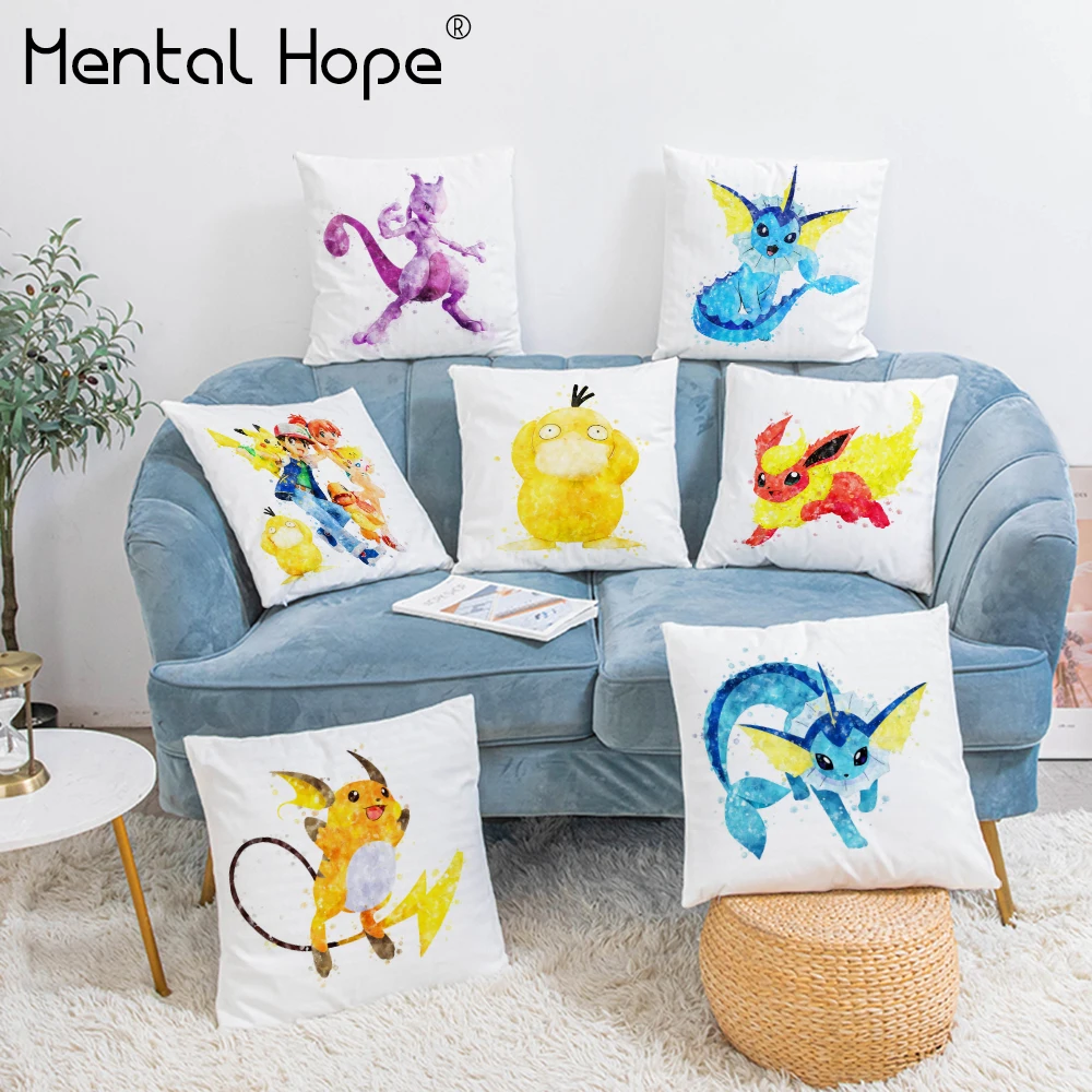 Декоративная наволочка с принтом в виде классических игр плюшевая мультяшным