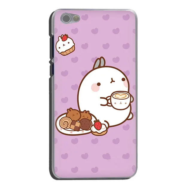 H12 EWAU kawaii чай с Molang кекс жесткий чехол для телефона для Xiaomi Redmi Note 4 4X5 6 7 8 pro 5A Prime - Цвет: H12