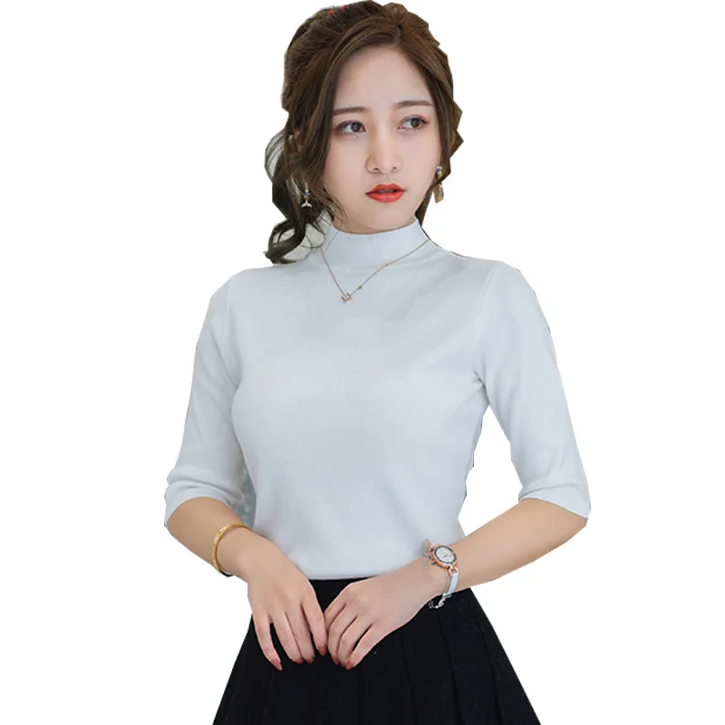 

Pullovers Women Turtleneck Sweaters Solid Color Female Jumper Autumn Winter Fashion Basic Top Soft Casual Knitted Clothes