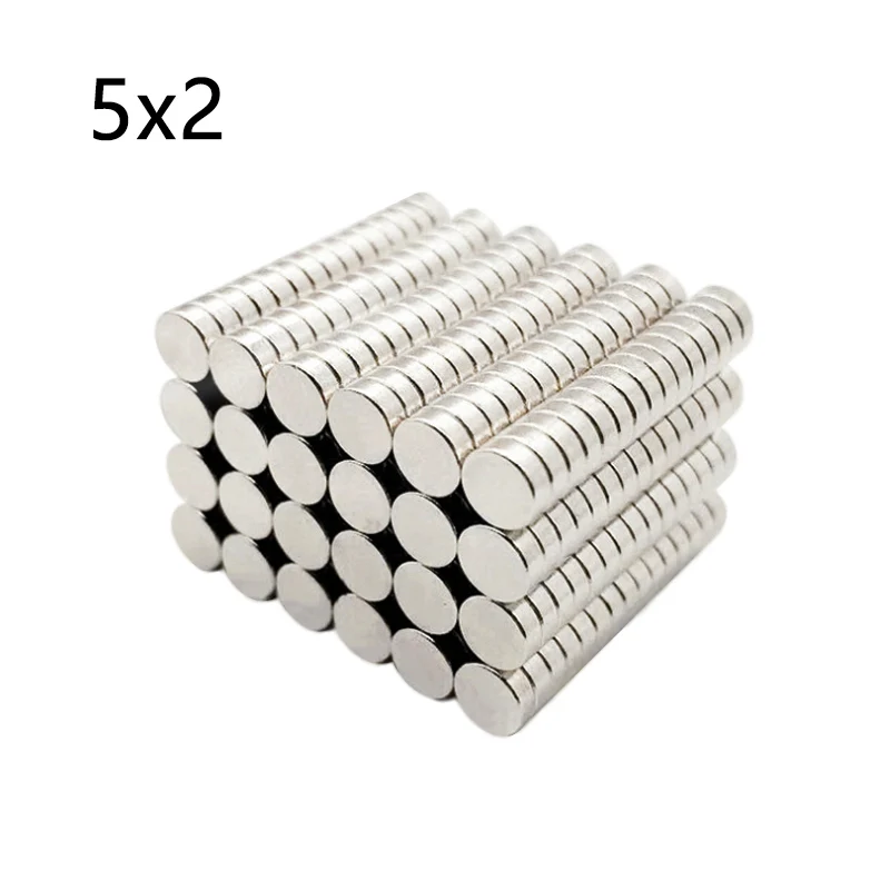 

Супермощный круглый неодимовый магнит NdFeB, 5 х2 мм, 10/50/100/150/200 шт., N35, малые Imanes, постоянный магнитный диск