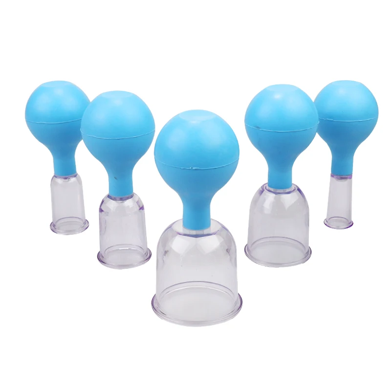 Вакуумные чашки-банки в комплекте резиновая головка стекло антицеллюлитный