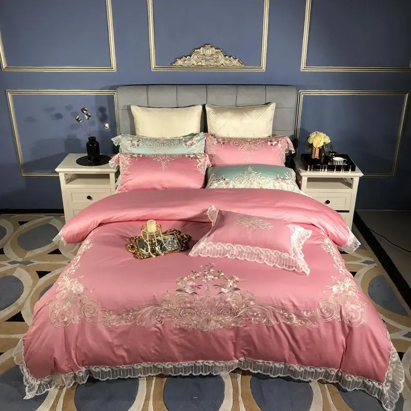 

Luxury Egyptian cotton bedding set queen king size bed sheet linens duvet cover bed set pillowcase juego de cama linge de lit