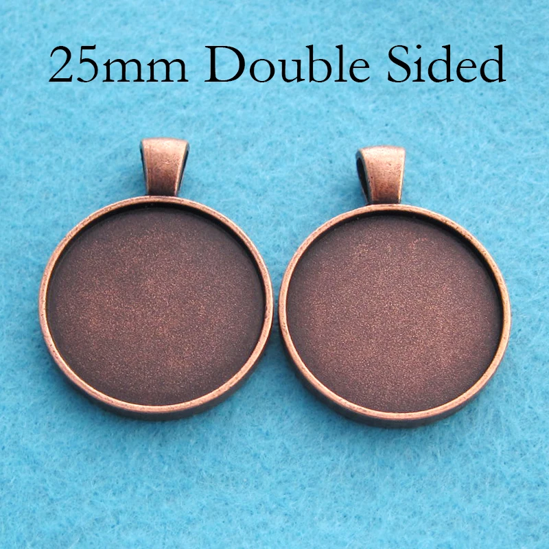 Двухсторонние заготовки для подвесок 25 мм двусторонняя основа кабошона