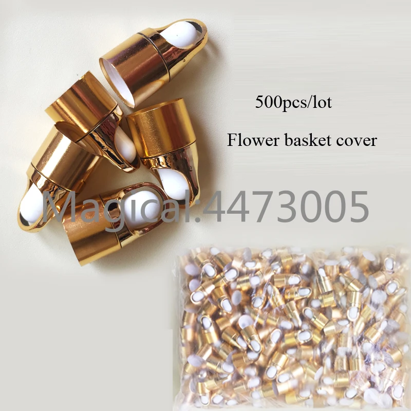 

500pcs/lot Gold Flower Basket Cover with Glass Drop Pipette for 5/10/15/20/30/50/100ml Essential Oil/Perfum Bottles Wholesale