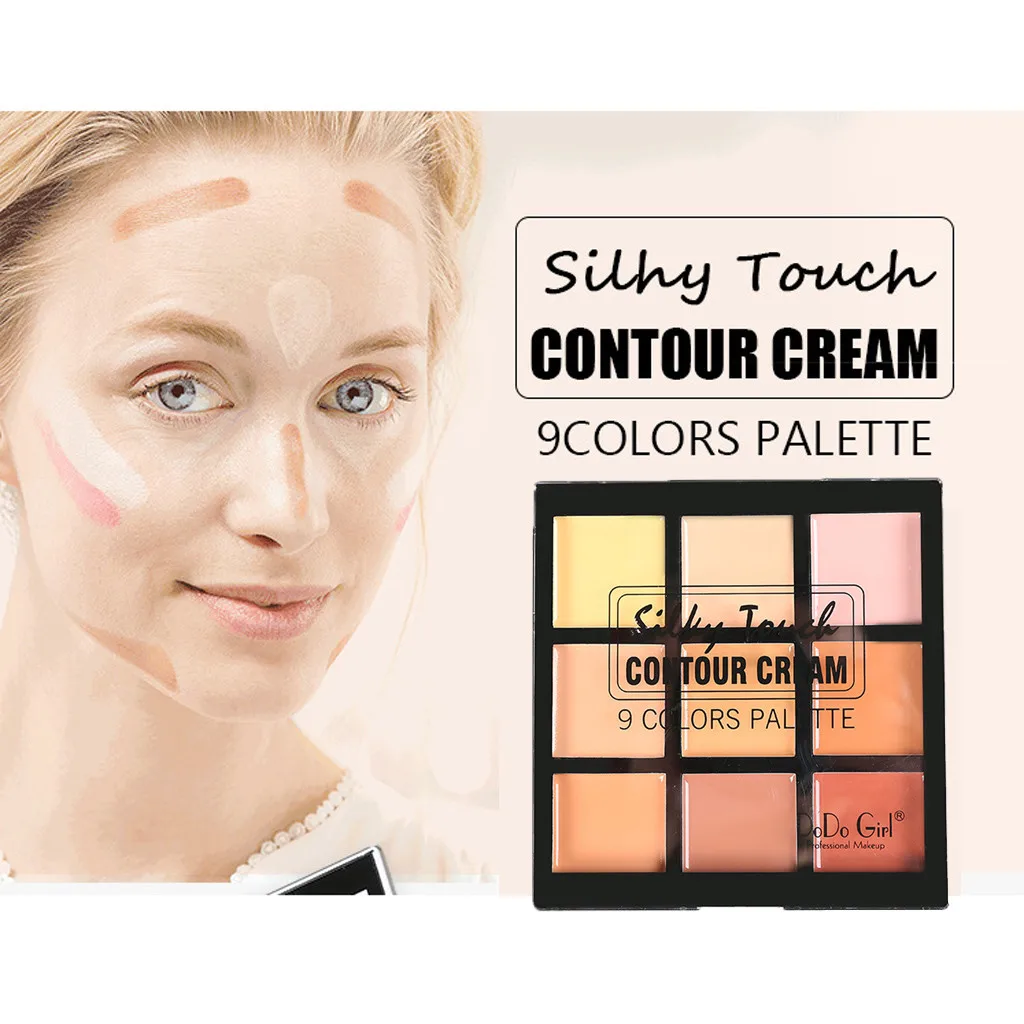9 цветов макияж крем для лица контур набор Консилер палитра с бронзатором