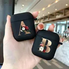 Чехол для наушников AirPods 2, силиконовый, матовый, черный