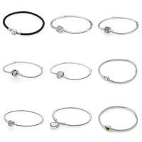 9 style women diy snake chain basic bracelets flower with love heart pink crystal bracelets for women charms jewelry