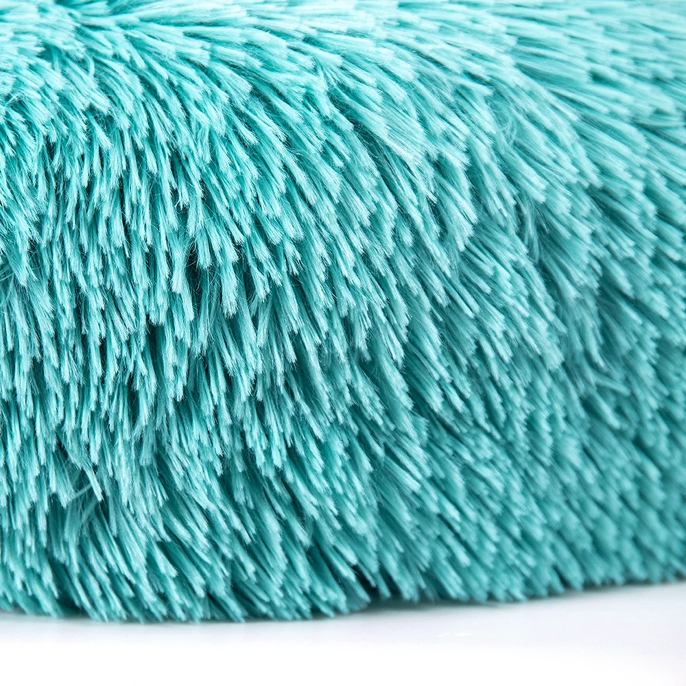 

Hot Round Pet Dog Bed House Ultra Soft Long Plush Dog Kennel Washable Dog Cat Cushion Mat Winter Warm Sofa Basket Pet Supplies