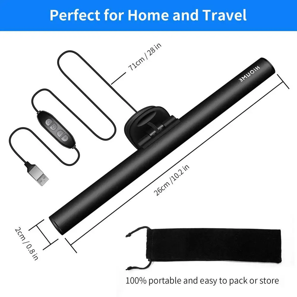 

26cm Laptop Hanging Lamp USB Adjustable Computer Smart Office Desk Lamp Bedside Reading Screen Lamp Night Light