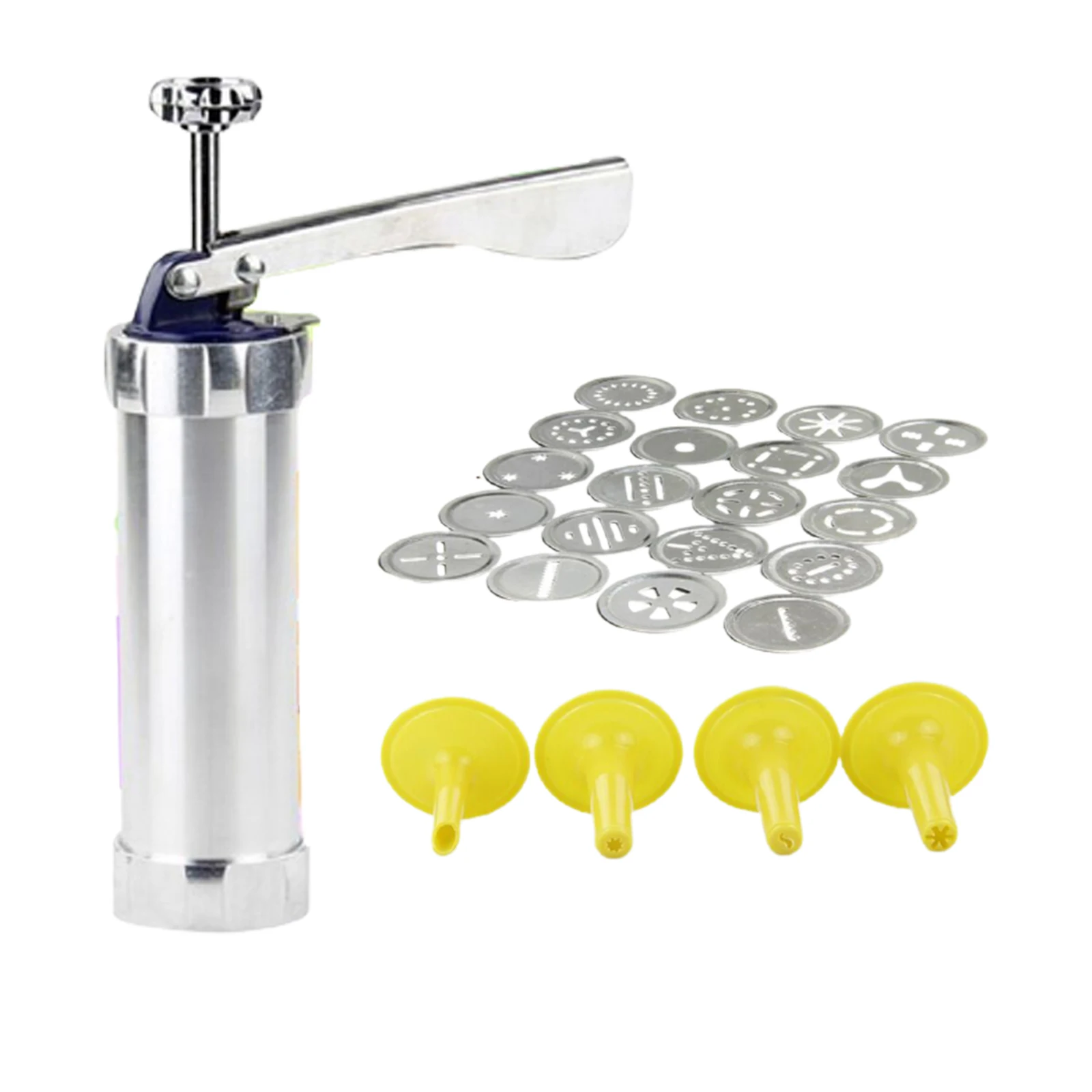 

Newest Baking Tools Manual Biscuit Cookie Press Stamps Set Cake Decorating Tools Maker With 4 Nozzles 20 Cookie Molds