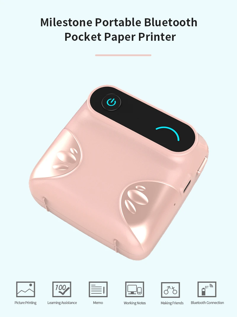 Jepod мини термальный Bluetooth фотопринтер смартфоны POS мини ios Android 58 мм Портативный беспроводной