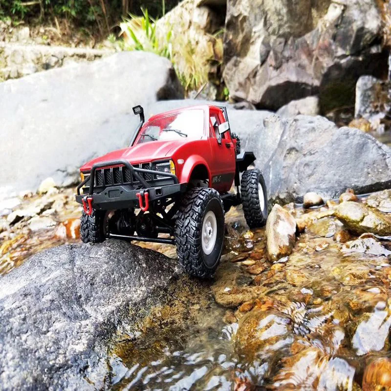 

WPL C14 1:16 Scale 2.4G 2CH 4WD Mini Off-Road RC Semi-Truck RTR Kids Climb Truck Red & WPL C-24 1/16 Scale RC Car Rock Crawler 4