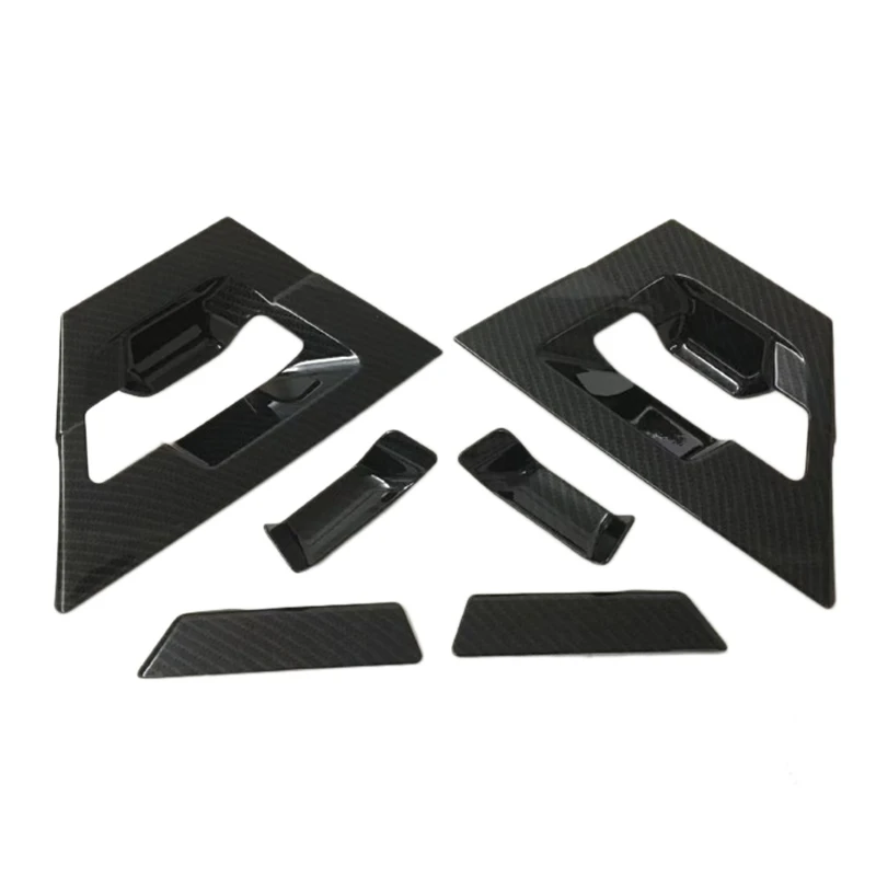 carbon fiber style car front and rear outside door shake handshandle cover accessories for 2016 2017 2018 Toyota C-HR CHR | Автомобили и