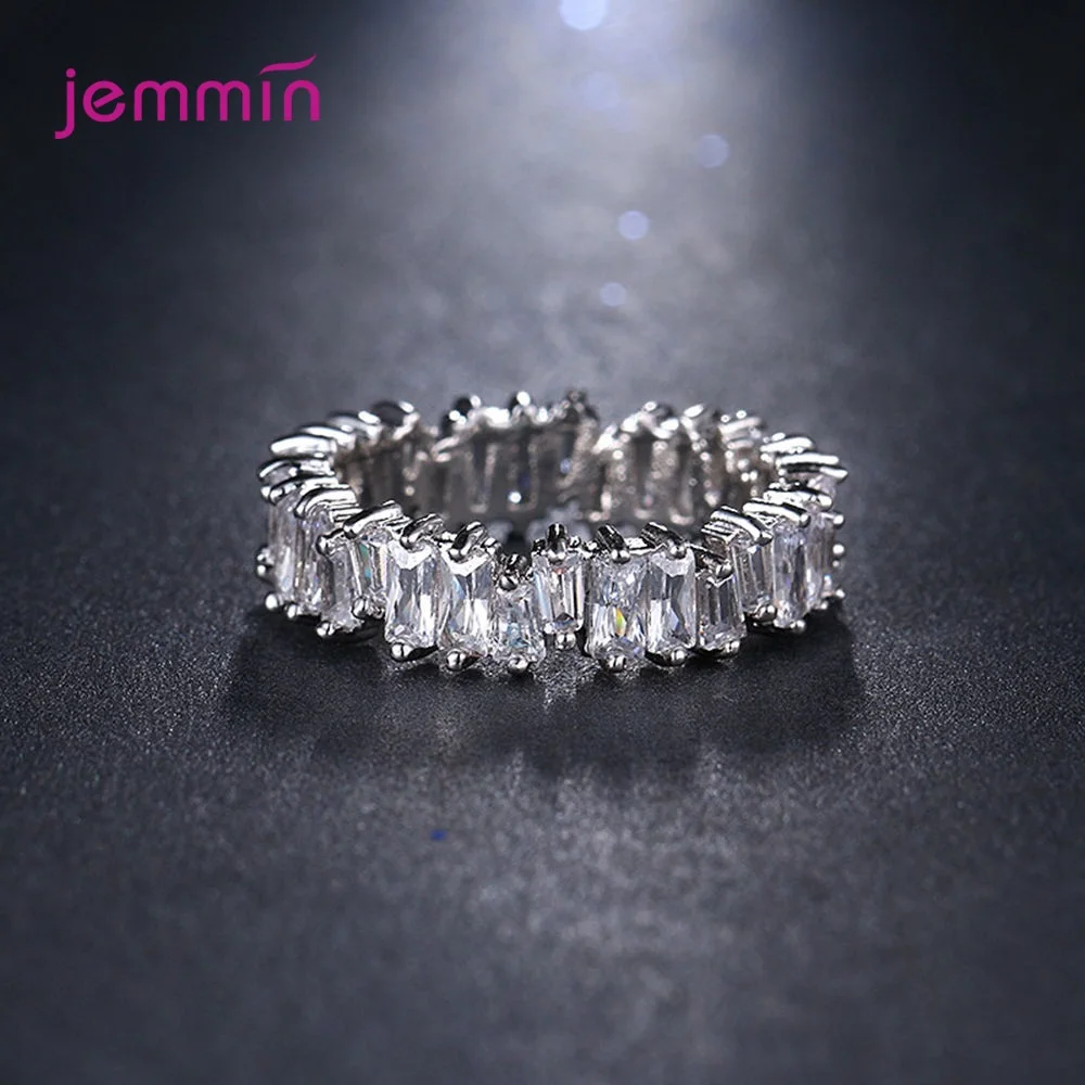 

Elegant Cubic Zirconia Vintage Rings For Women Female Engagement Birthday Gift Christmas Party Jewelry Accessories