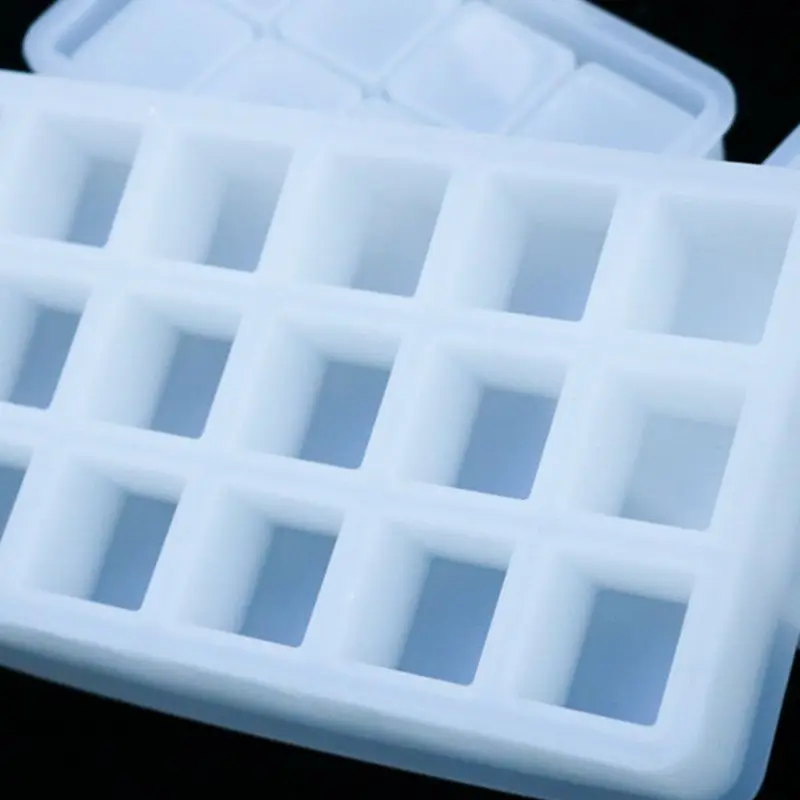 

Crystal Epoxy Resin Mold Square Checkered Lipstick Storage Box Casting Mould Handmade DIY Crafts Ornaments Making Tool