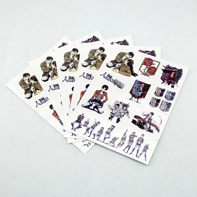 Новинка Лидер продаж аниме Атака Титанов наклейка татуировки случайный 1 компл.