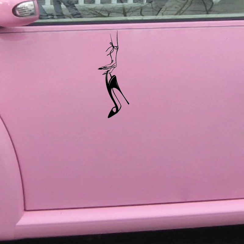 

Car Sticker Women Hand Stiletto Shoes Women Girls Manicure PVC Car Model Sticker Car Sticker 14.1cm *5.1cm