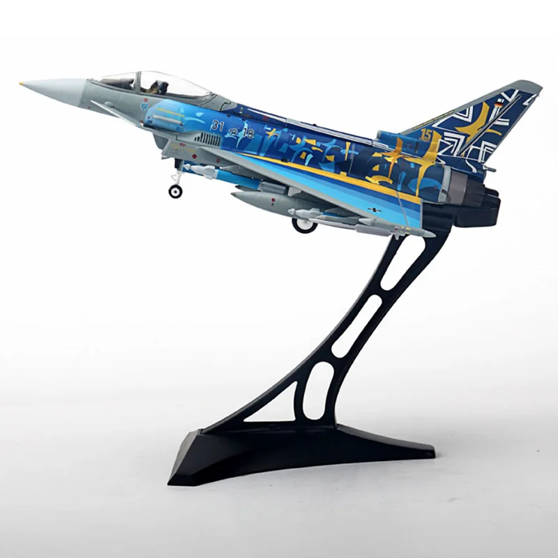 

Литая под давлением модель истребителя тайфуна EF2000 в масштабе 1:72, игрушка, имитация статического элемента ВВС Германии, модели самолетов