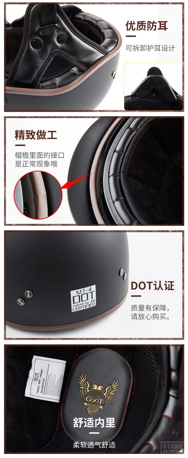 GXT Ретро мотоциклетный шлем, винтажный шлем Casco, мотоциклетный шлем с открытым лицом, мотоциклетный гоночный шлем для верховой езды, с сертификацией в горошек