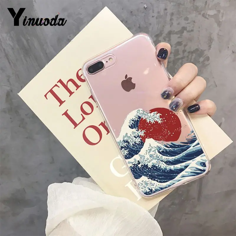 Yinuoda большая волна от Kanagawa DIY аксессуары для телефонов Чехол для Apple iPhone 8 7 6 6S Plus X XS max 5 5S SE XR чехол